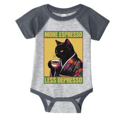 More Espresso Less Depresso Up Caffeine Down Depression Infant Baby Jersey Bodysuit
