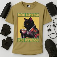 More Espresso Less Depresso Up Caffeine Down Depression Performance Shirt