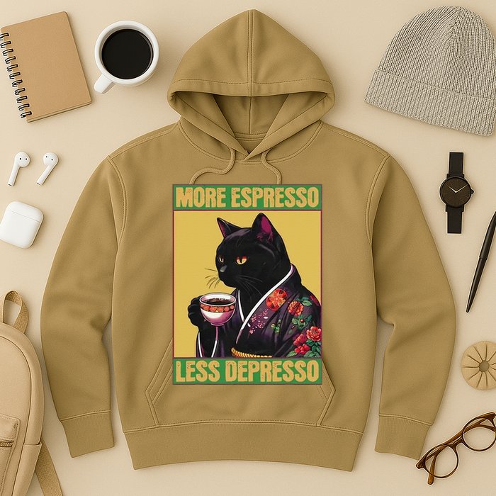 More Espresso Less Depresso Up Caffeine Down Depression Hoodie