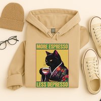 More Espresso Less Depresso Up Caffeine Down Depression Hoodie