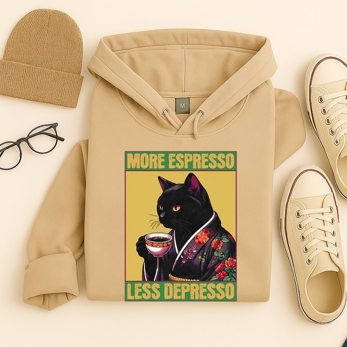 More Espresso Less Depresso Up Caffeine Down Depression Hoodie