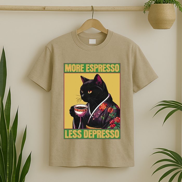 More Espresso Less Depresso Up Caffeine Down Depression T-Shirt