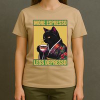 More Espresso Less Depresso Up Caffeine Down Depression T-Shirt