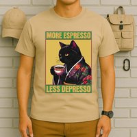 More Espresso Less Depresso Up Caffeine Down Depression T-Shirt