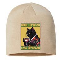 More Espresso Less Depresso Up Caffeine Down Depression Sustainable Beanie