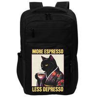 More Espresso Less Depresso Kimono Cat Japanese Art Gift Impact Tech Backpack