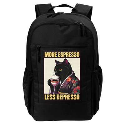 More Espresso Less Depresso Kimono Cat Japanese Art Gift Backpack