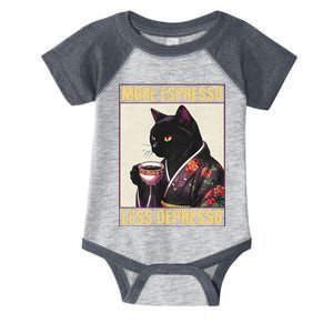 More Espresso Less Depresso Kimono Cat Japanese Art Gift Infant Baby Jersey Bodysuit