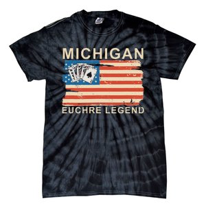 Michigan Euchre Legend Funny Euchre Card Game Tie-Dye T-Shirt