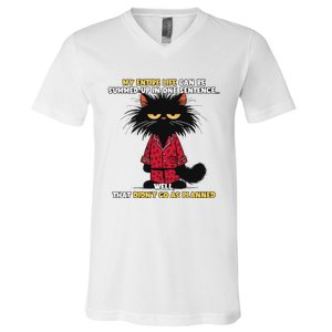 My Entire Life Can Be Summed Up In One Sentence Cat V-Neck T-Shirt