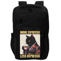More Espresso Less Depresso Kimono Cat Japanese Art Impact Tech Backpack