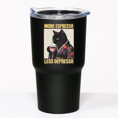 More Espresso Less Depresso Kimono Cat Japanese Art Tumbler