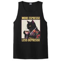 More Espresso Less Depresso Kimono Cat Japanese Art PosiCharge Competitor Tank