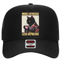 More Espresso Less Depresso Kimono Cat Japanese Art Hat
