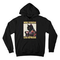 More Espresso Less Depresso Kimono Cat Japanese Art Tall Hoodie