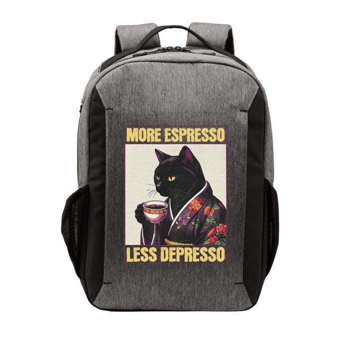 More Espresso Less Depresso Kimono Cat Japanese Art Vector Backpack