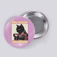 More Espresso Less Depresso Kimono Cat Japanese Button