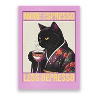 More Espresso Less Depresso Kimono Cat Japanese Poster