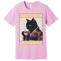 More Espresso Less Depresso Kimono Cat Japanese Premium T-Shirt