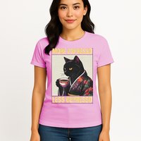 More Espresso Less Depresso Kimono Cat Japanese Womens T-Shirt