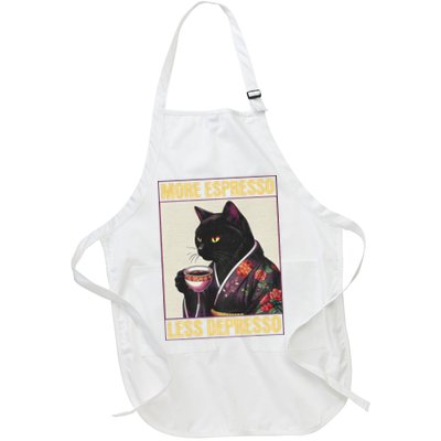 More Espresso Less Depresso Kimono Cat Japanese Apron