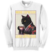 More Espresso Less Depresso Kimono Cat Japanese Sweatshirt