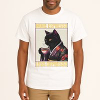 More Espresso Less Depresso Kimono Cat Japanese Tall T-Shirt