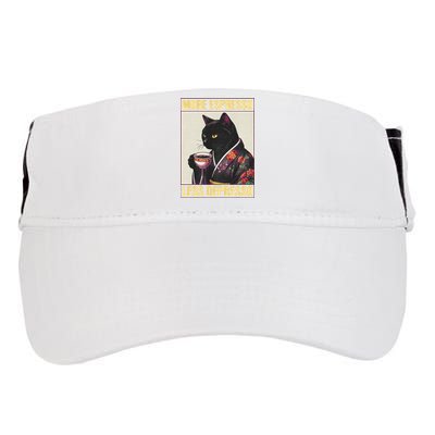 More Espresso Less Depresso Kimono Cat Japanese Adult Drive Performance Visor