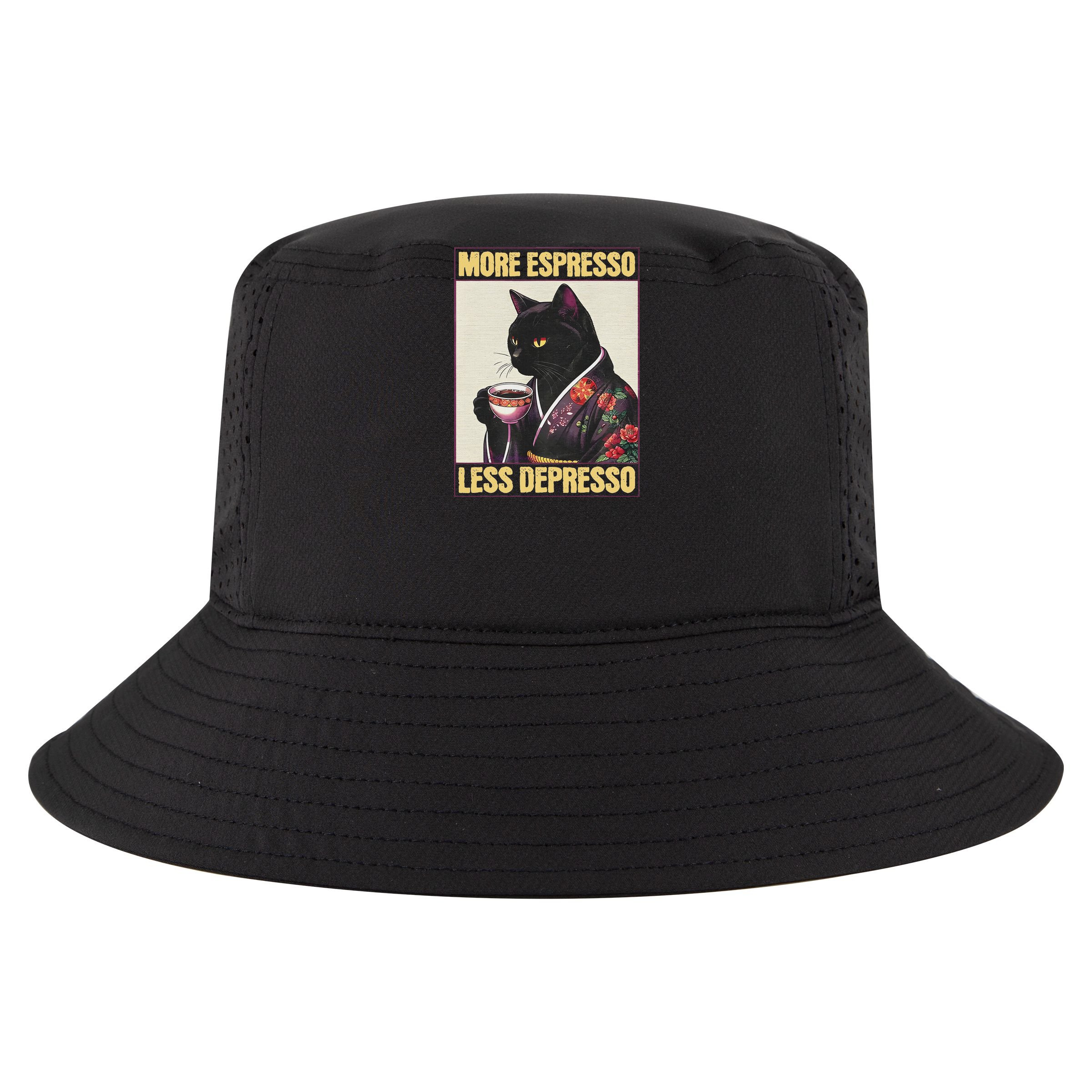 More Espresso Less Depresso Kimono Cat Japanese Adult Drive Performance Visor