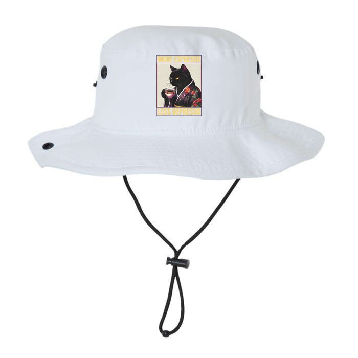 More Espresso Less Depresso Kimono Cat Japanese Bucket Hat