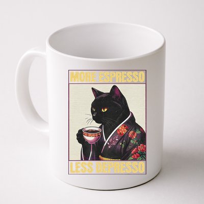More Espresso Less Depresso Kimono Cat Japanese Mug