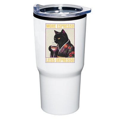 More Espresso Less Depresso Kimono Cat Japanese Tumbler