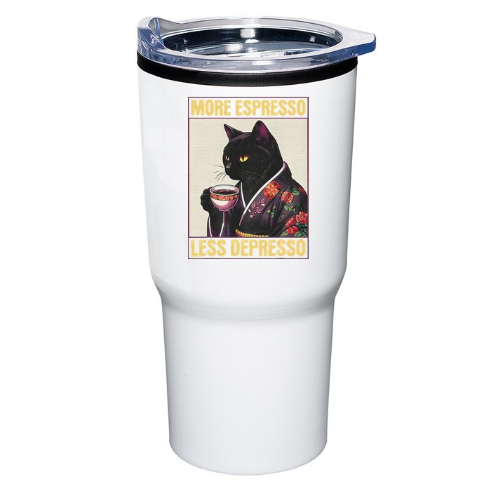 More Espresso Less Depresso Kimono Cat Japanese Tumbler