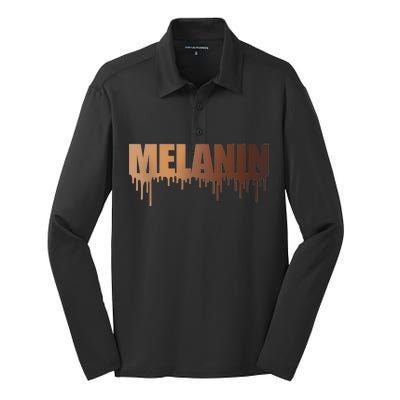 MELANIN Silk Touch Performance Long Sleeve Polo