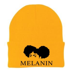 Melanin Afro Knit Cap Winter Beanie