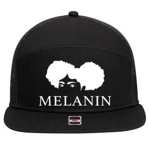 Melanin Afro 7 Panel Mesh Trucker Snapback Hat