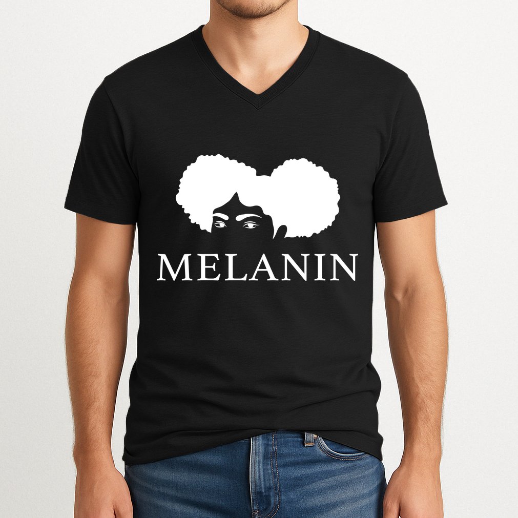 Melanin Afro V-Neck T-Shirt