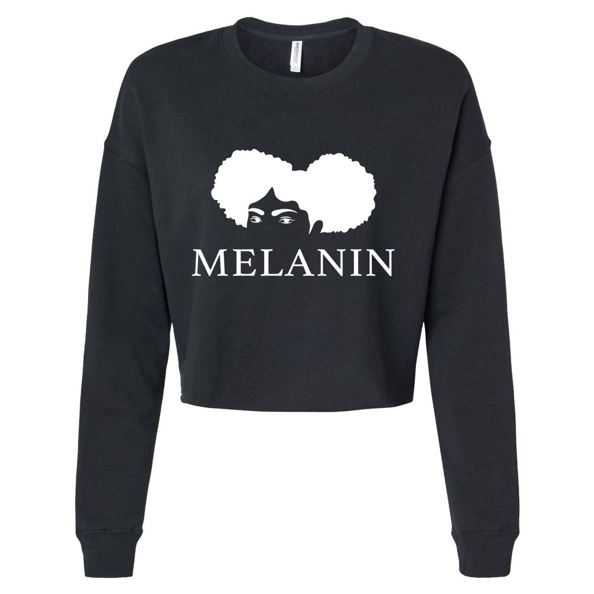 Melanin Afro Cropped Pullover Crew