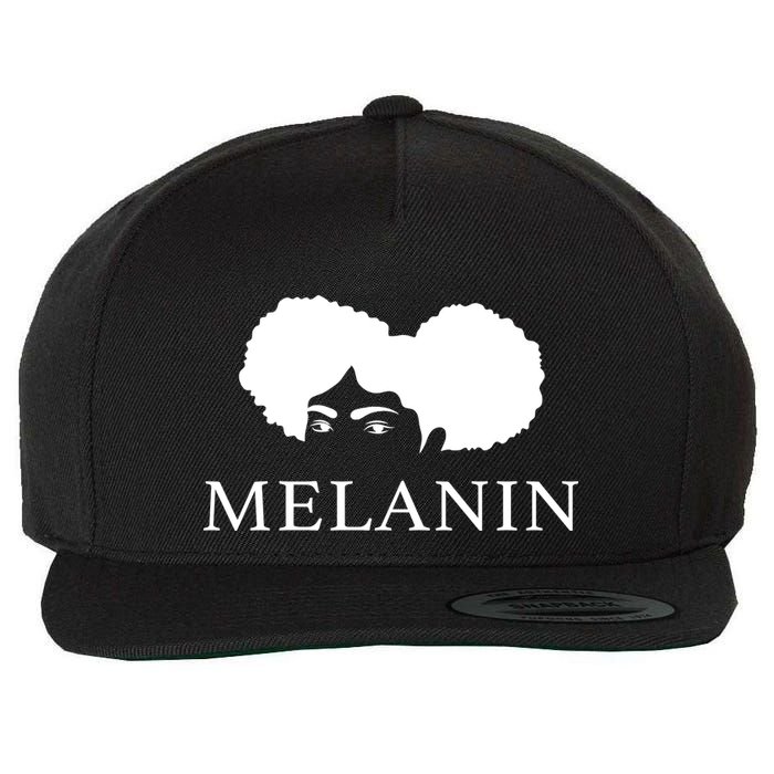 Melanin Afro Wool Snapback Cap