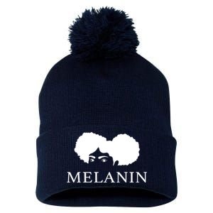 Melanin Afro Pom Pom 12in Knit Beanie