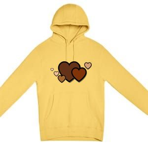 Melanin Diversity Hearts Premium Pullover Hoodie