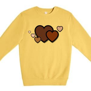 Melanin Diversity Hearts Premium Crewneck Sweatshirt