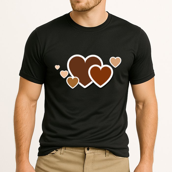 Melanin Diversity Hearts Cooling Performance Crew T-Shirt