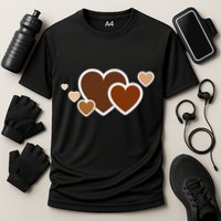 Melanin Diversity Hearts Cooling Performance Crew T-Shirt