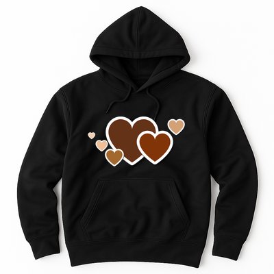 Melanin Diversity Hearts Hoodie