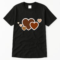 Melanin Diversity Hearts Tall T-Shirt
