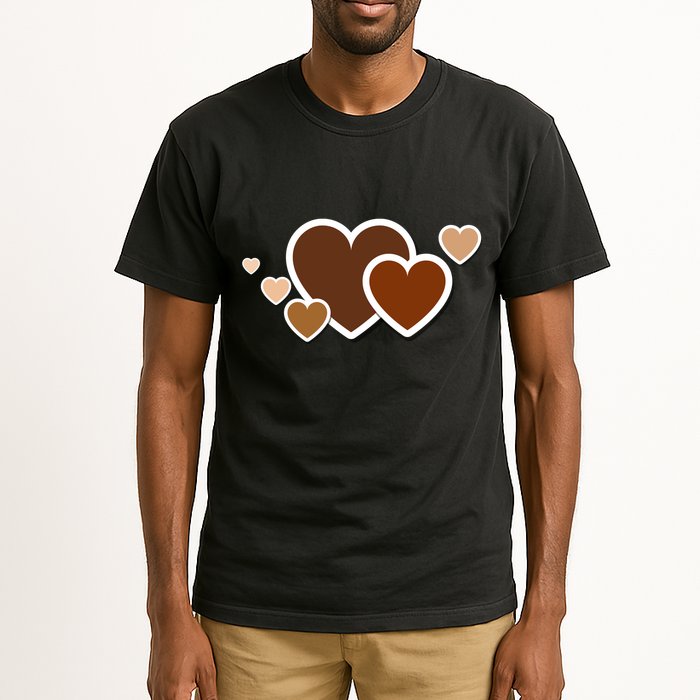 Melanin Diversity Hearts Tall T-Shirt