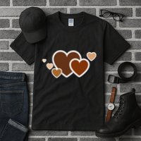 Melanin Diversity Hearts Tall T-Shirt