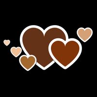 Melanin Diversity Hearts Tall T-Shirt