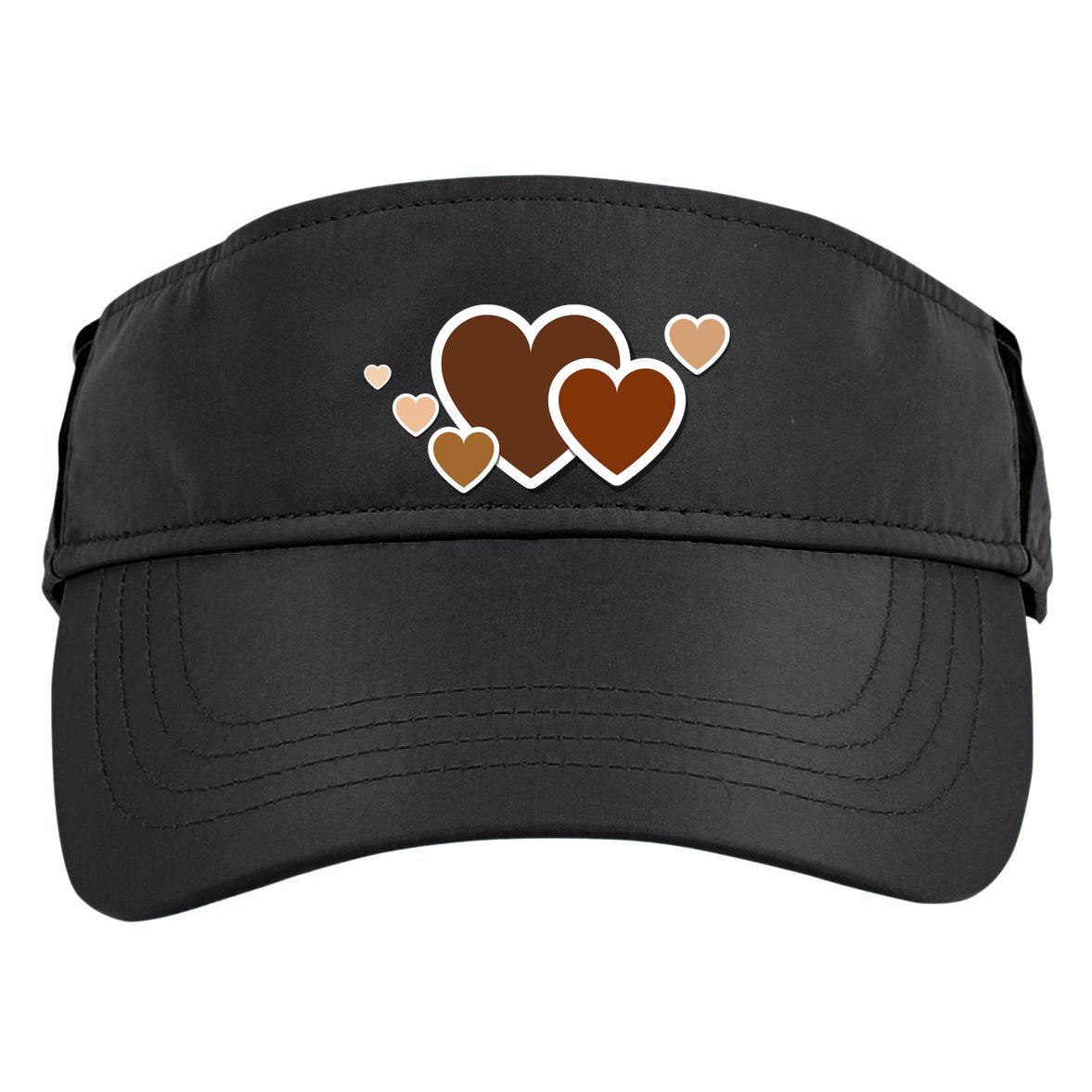 Melanin Diversity Hearts Adult Drive Performance Visor